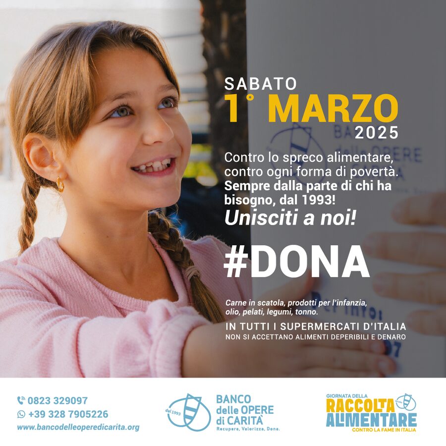 Locandina della Giornata della Raccolta Alimentare 2025 — sabato 1° marzo